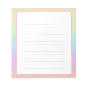 Pastel Rainbow Notepad