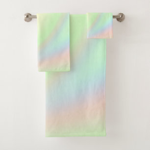 Pastel Rainbow of Colour Bath Towel Set