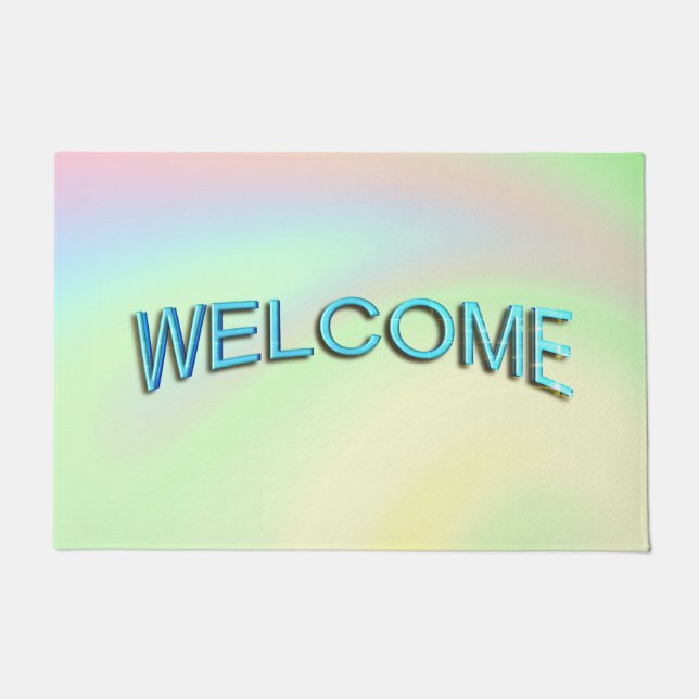 Pastel Rainbow of Colour Doormat (Front)