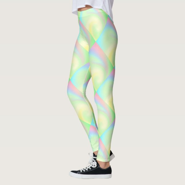 Pastel Rainbow of Colour Leggings (Left)