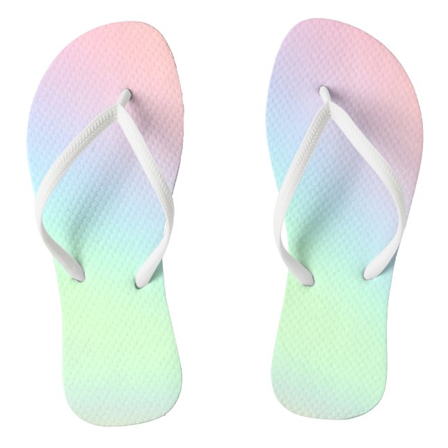 Pastel Rainbow of Colour Thongs (Footbed)