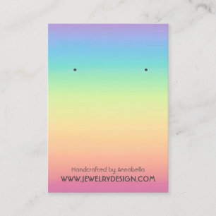 Pastel Rainbow Ombre Earring Jewellery Display Business Card