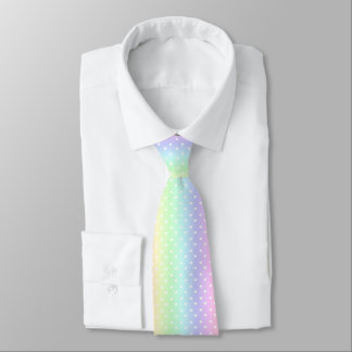 Pastel Rainbow Ombre Hearts Pattern Tie