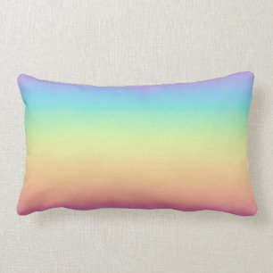Pastel Rainbow Ombre Lumbar Cushion