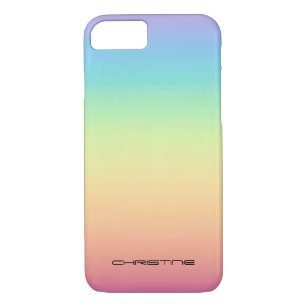 Pastel Rainbow Ombre Personalised Case-Mate iPhone Case