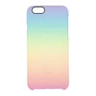 Pastel Rainbow Ombre Clear iPhone 6/6S Case