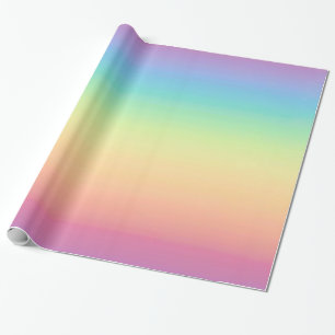 Pastel Rainbow Ombre Wrapping Paper