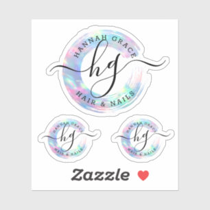 Pastel Rainbow Paint Swash Chic Logo Custom Decal