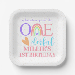 Pastel Rainbow Paper Plates & Bowls