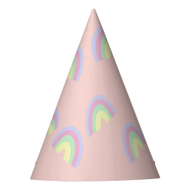 Pastel Rainbow Party Hat (Front)