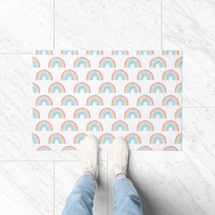 Pastel Rainbow Pattern Doormat