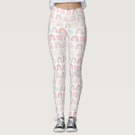 Pastel Rainbow Pattern Leggings<br><div class="desc">Cute and whimsical pastel pink rainbow pattern leggings.</div>