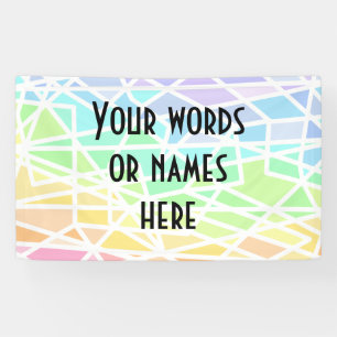 Pastel Rainbow Personalised Banner