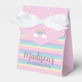 Pastel Rainbow Pink Mini Favor Box