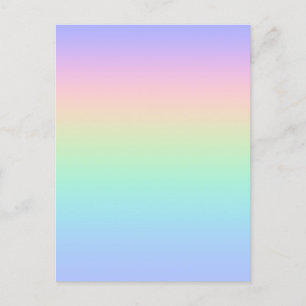 Pastel rainbow postcard