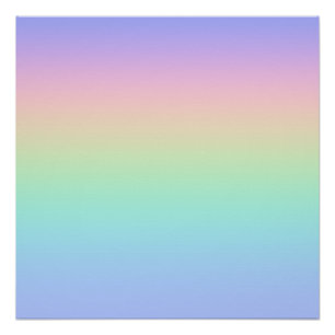 Pastel rainbow poster
