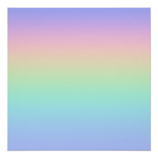 Pastel rainbow poster
