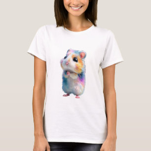 Pastel Rainbow Praying Hamster Women T-Shirt