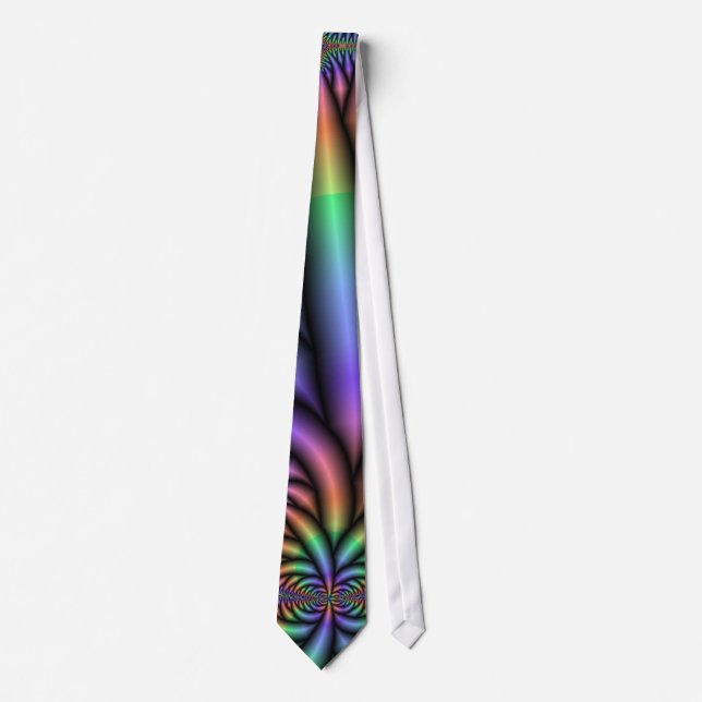 Pastel Rainbow Psychedelic Tie (Front)