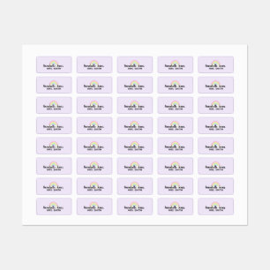 Pastel Rainbow Purple Waterproof