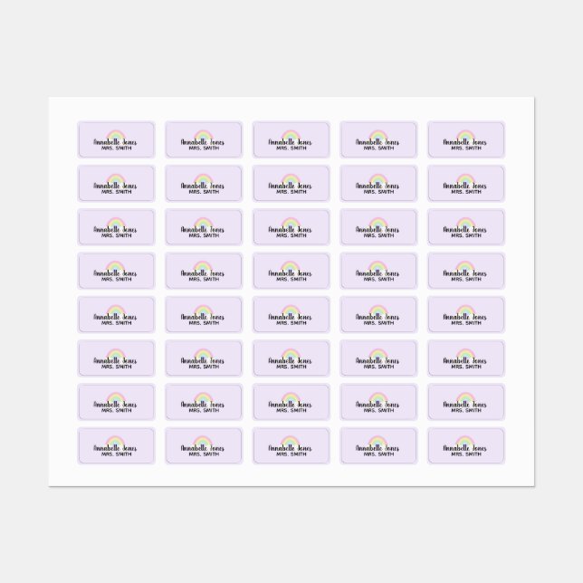 Pastel Rainbow Purple Waterproof (Sheet)