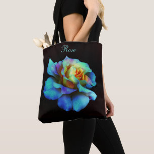 Pastel Rainbow Rose Tote Bag *Personalise*