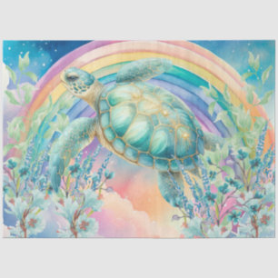 Pastel Rainbow & Sea Turtle Decoupage Tissue Paper