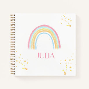 Pastel rainbow sparkling  notebook