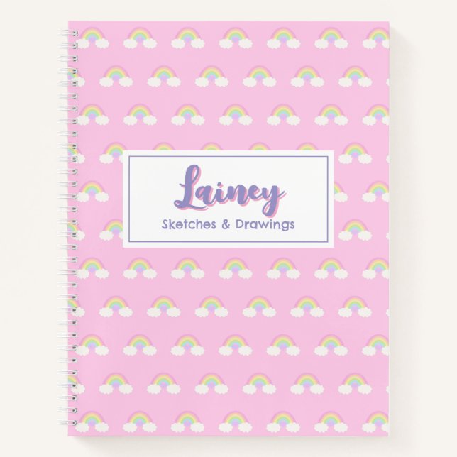 Pastel Rainbow Spiral Notebook (Front)