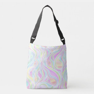 Pastel Rainbow Stained Glass Abstract Crossbody Bag