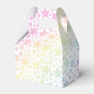 Pastel Rainbow Star Baby Shower Favour Box