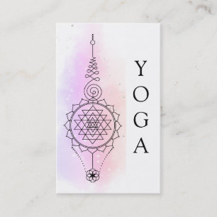 *~* Pastel Rainbow Stars Sacred Geometry YOGA Business Card