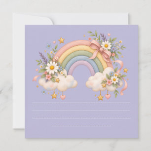 Pastel Rainbow Stationery Invitation