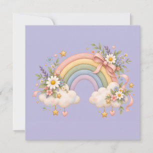 Pastel Rainbow Stationery Save The Date