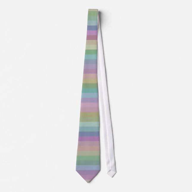 Pastel Rainbow Stripe Tie (Front)