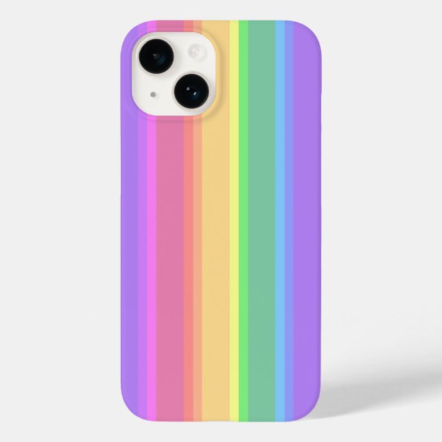 Pastel rainbow stripes Case-Mate iPhone case (Back)