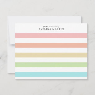 Pastel Rainbow Stripes From the Desk Of Card