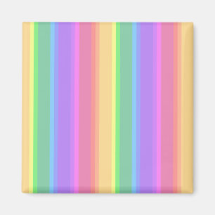 Pastel rainbow stripes magnet