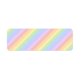 Pastel Rainbow Stripes. Return Address Label