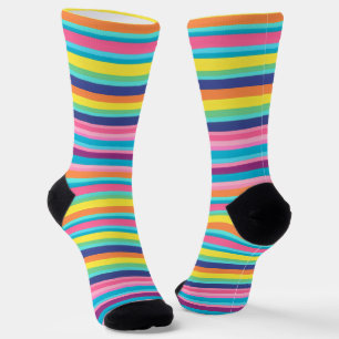 Pastel Rainbow Stripes Socks