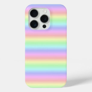 Pastel Rainbow Strips - Pattern iPhone 15 Pro Case