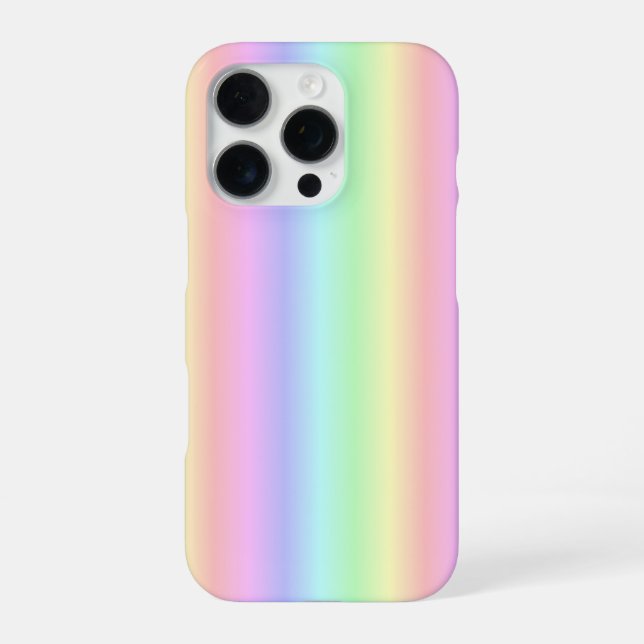 Pastel Rainbow Strips - pattern iPhone Case (Back)