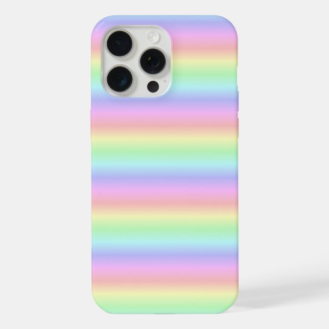 Pastel Rainbow Strips - pattern iPhone Case (Back)
