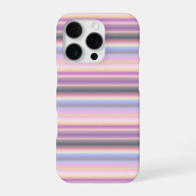 Pastel Rainbow Strips - Pattern iPhone Case (Back)