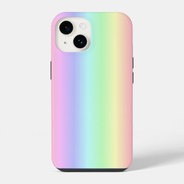 Pastel Rainbow Strips - Pattern iPhone Case (Back)