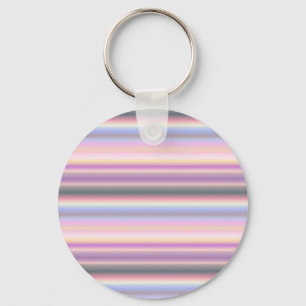 Pastel Rainbow Strips - Pattern Key Ring