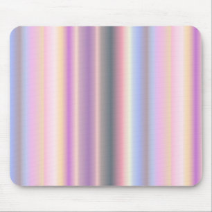 Pastel Rainbow Strips - Pattern Mouse Pad