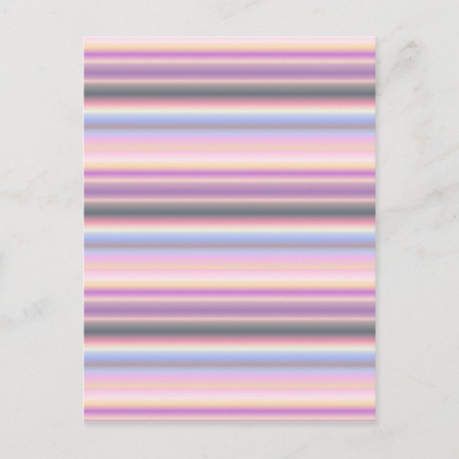 Pastel Rainbow Strips - Pattern Postcard (Front)