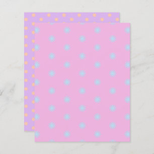 Pastel Rainbow Sunbursts & Stars Scrapbook Paper