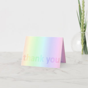 Pastel Rainbow Thank You Card